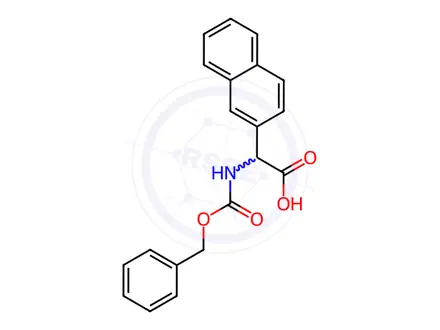 Chemical structure of 2-{[(Benzyloxy)carbonyl]amino}-2-(naphthalen-2-yl)acetic acid