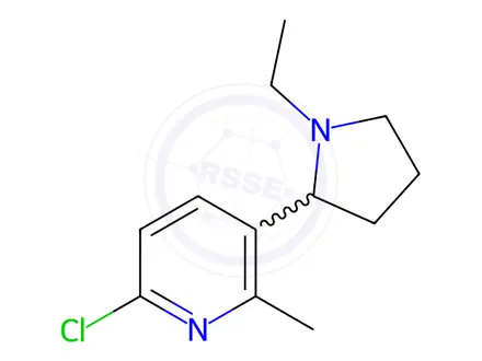 Chemical structure of 6-Chloro-3-(1-ethylpyrrolidin-2-yl)-2-methylpyridine