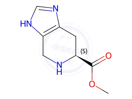 Chemical structure of (S)-Methyl 4,5,6,7-Tetrahydro-3H-imidazo[4,5-C]pyridine-6-carboxylate Dihydrochloride