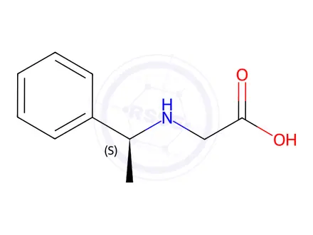 Chemical structure of (S)-[(1-Phenylethyl)amino]acetic Acid