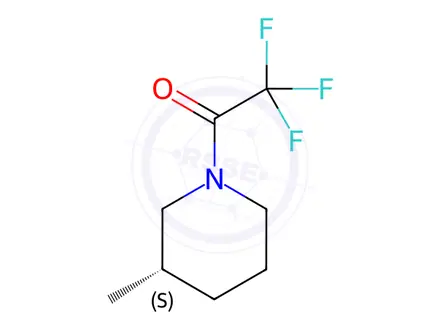 Chemical structure of Piperidine, 3-methyl-1-(trifluoroacetyl)-, (S)-(9CI)