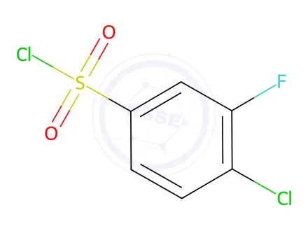 Chemical structure of 4-Chloro-3-fluorobenzenesulfonyl Chloride