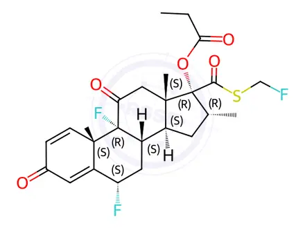 Chemical structure of Fluticasone Propionate Impurity F