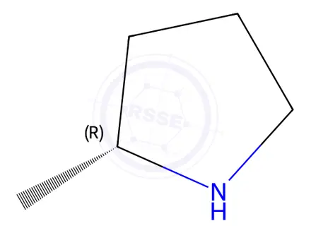 Chemical structure of (2R)-(-)-2-Methyl-1-azacyclopentane