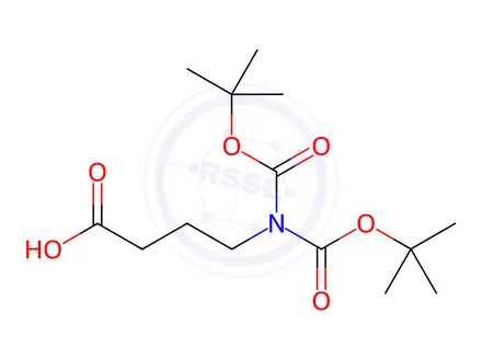 Chemical structure of Butanoic acid, 4-[bis[(1,1-dimethylethoxy)carbonyl]amino]-