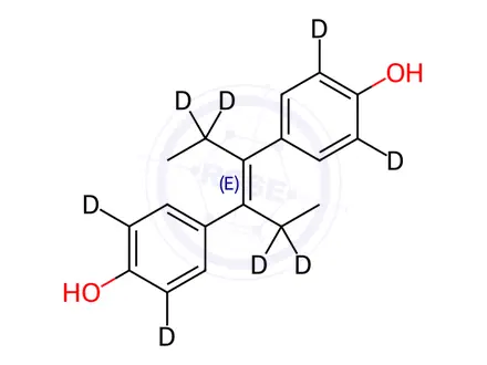 Chemical structure of Diethylstilbesterol-d8