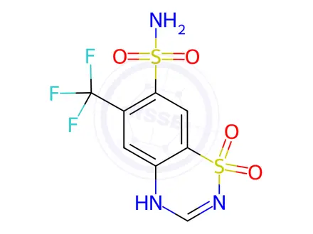 Chemical structure of Bendroflumethiazide Impurity 7 (Flumethiazide)