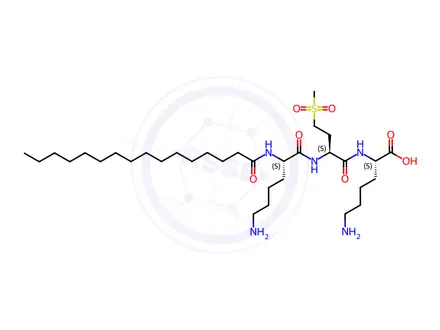 Chemical structure of Palmitoyl Tripeptide-38