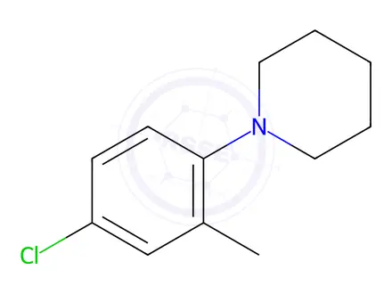 Chemical structure of Piperidine, 1-(4-chloro-2-methylphenyl)-
