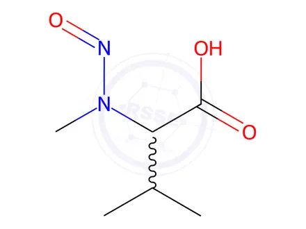 Chemical structure of N-Nitroso-N-methyl-L-valine