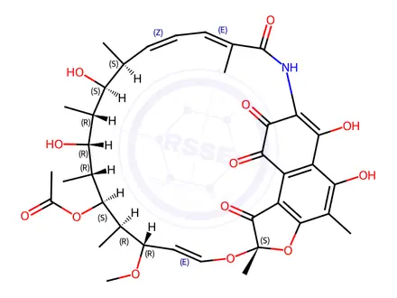 Chemical structure of Rifamycin Impurity 20 (3-Hydroxyrifamycin S)