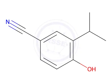Chemical structure of Benzonitrile, 4-hydroxy-3-(1-methylethyl)-(9CI)