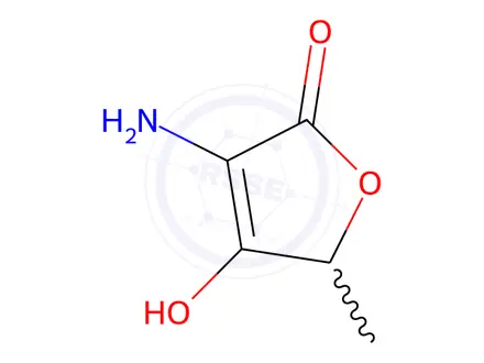 Chemical structure of 2(5H)-Furanone,3-amino-4-hydroxy-5-methyl-(9CI)