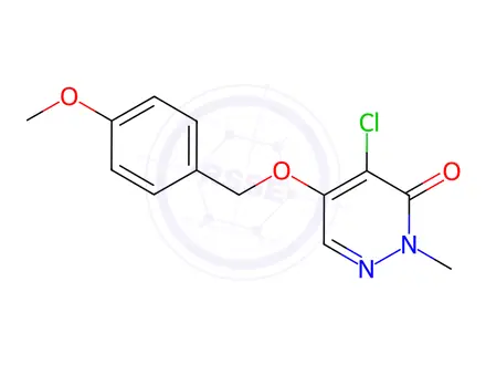 Chemical structure of 4-Chloro-5-((4-methoxybenzyl)oxy)-2-methylpyridazin-3(2H)-one