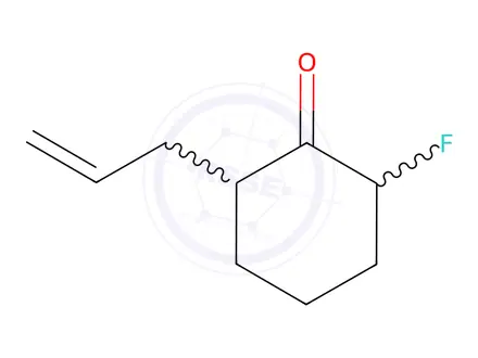 Chemical structure of Cyclohexanone, 2-fluoro-6-(2-propenyl)-(9CI)
