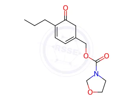 Chemical structure of (5-Oxo-4-propylcyclohexa-1,3-dien-1-yl)methyl oxazolidine-3-carboxylate