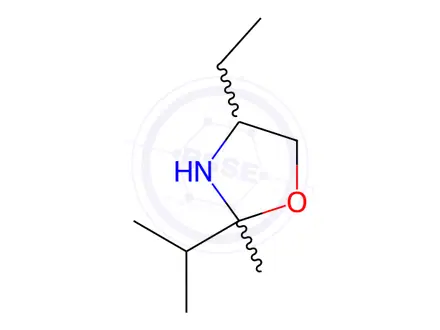 Chemical structure of Oxazolidine, 4-ethyl-2-methyl-2-(1-methylethyl)-(9CI)