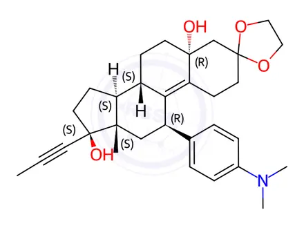 Chemical structure of Mifepristone Impurity 12