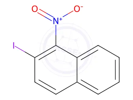 Chemical structure of Naphthalene, 2-iodo-1-nitro-