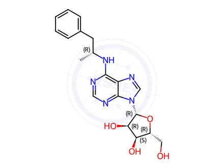 Chemical structure of N-[(1R)-1-Methyl-2-phenylethyl]adenosine