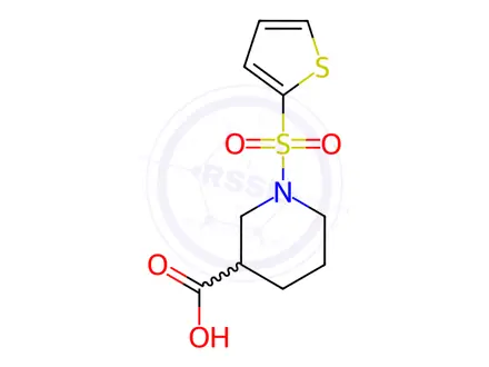 Chemical structure of 1-(Thiophene-2-sulfonyl)-piperidine-3-carboxylic acid