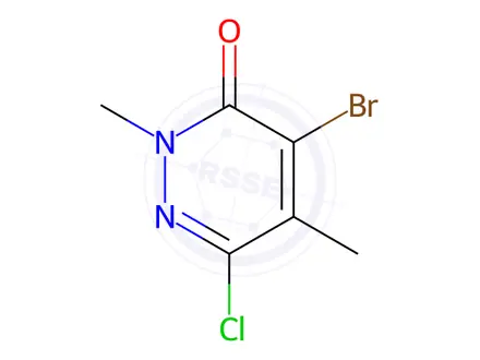 Chemical structure of 4-Bromo-6-chloro-2,5-dimethylpyridazin-3(2H)-one