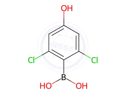 Chemical structure of (2,6-Dichloro-4-hydroxyphenyl)boronic acid