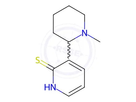 Chemical structure of 3-(1-Methylpiperidin-2-yl)pyridine-2(1H)-thione