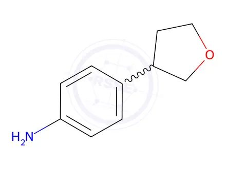 Chemical structure of 4-(oxolan-3-yl)aniline