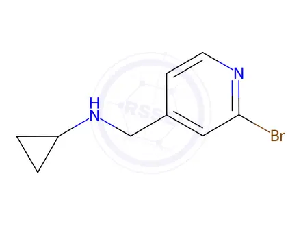 Chemical structure of N-((2-Bromopyridin-4-yl)methyl)cyclopropanamine hydrochloride