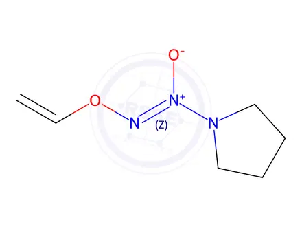 Chemical structure of O2-Vinyl 1-(Pyrrolidin-1-yl)diazen-1-ium-1,2-diolate
