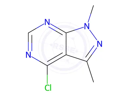 Chemical structure of 4-Chloro-1,3-dimethyl-1H-pyrazolo[3,4-D]pyrimidine