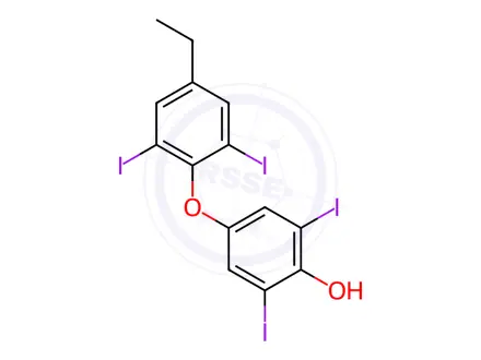 Chemical structure of 4-(4-Ethyl-2,6-diiodophenoxy)-2,6-diiodo-phenol