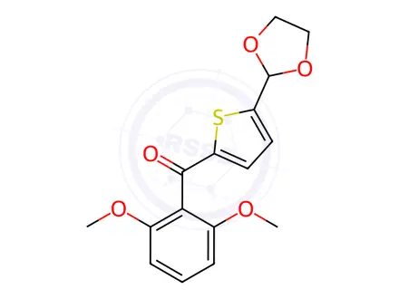 Chemical structure of (5-(1,3-Dioxolan-2-yl)thiophen-2-yl)(2,6-dimethoxyphenyl)methanone