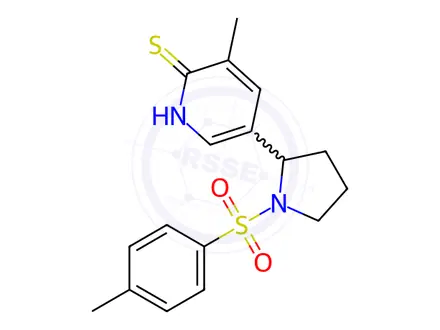Chemical structure of 3-Methyl-5-(1-tosylpyrrolidin-2-yl)pyridine-2-thiol
