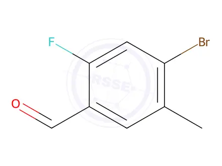 Chemical structure of 4-Bromo-2-fluoro-5-methylbenzaldehyde