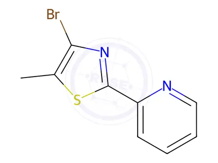Chemical structure of 4-Bromo-5-methyl-2-(pyridin-2-yl)thiazole