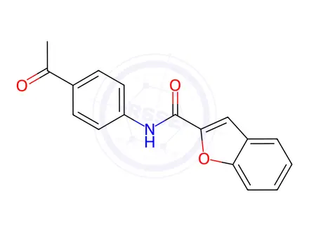 Chemical structure of N-(4-acetylphenyl)-1-benzofuran-2-carboxamide