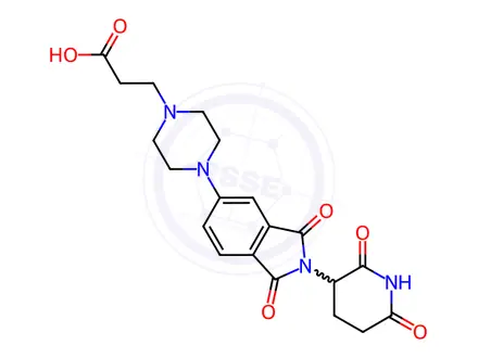 Chemical structure of Pomalidomide-piperazine-propanoic Acid