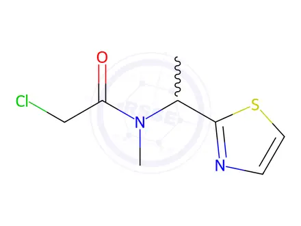 Chemical structure of 2-Chloro-N-methyl-N-(1-(thiazol-2-yl)ethyl)acetamide