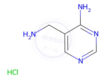 Chemical structure of 5-(aminomethyl)pyrimidin-4-amine hydrochloride