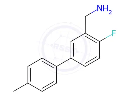 Chemical structure of (4-Fluoro-4-methyl[1,1-biphenyl]-3-yl)-methanamine
