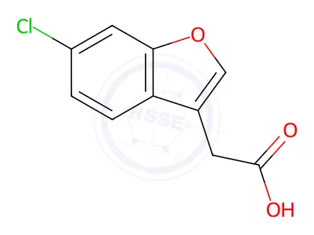 Chemical structure of (6-Chloro-benzofuran-3-yl)-acetic acid