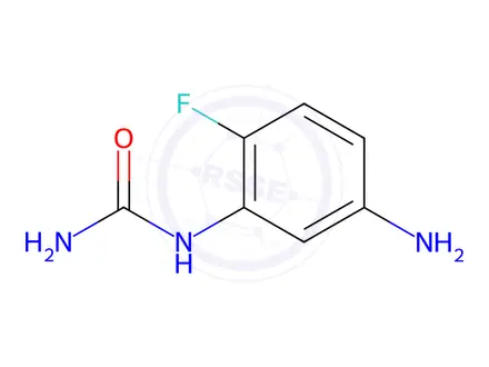 Chemical structure of (5-amino-2-fluorophenyl)urea