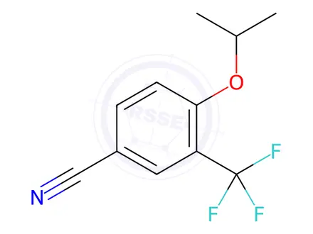 Chemical structure of Benzonitrile, 4-(1-methylethoxy)-3-(trifluoromethyl)-