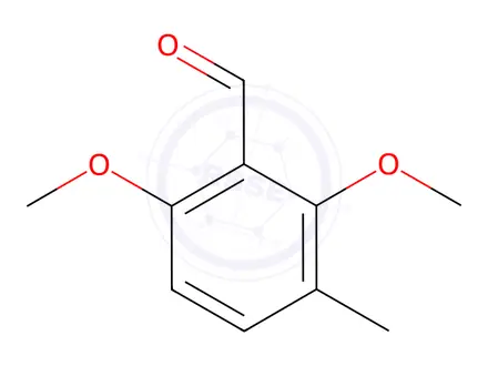 Chemical structure of Benzaldehyde, 2,6-dimethoxy-3-methyl-