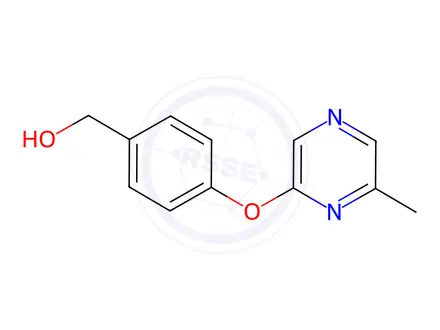 Chemical structure of (4-((6-Methylpyrazin-2-yl)oxy)phenyl)methanol