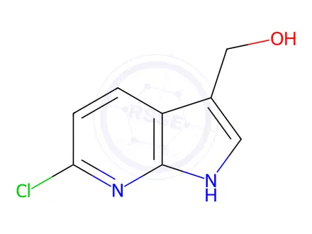 Chemical structure of (6-Chloro-1H-pyrrolo[2,3-b]pyridin-3-yl)methanol