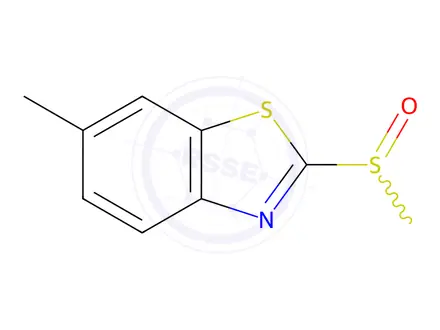 Chemical structure of Benzothiazole, 6-methyl-2-(methylsulfinyl)-(7CI,8CI)