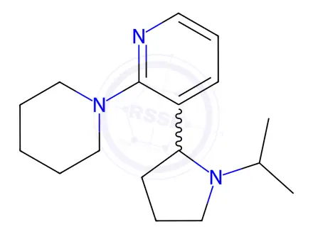 Chemical structure of 3-(1-Isopropylpyrrolidin-2-yl)-2-(piperidin-1-yl)pyridine